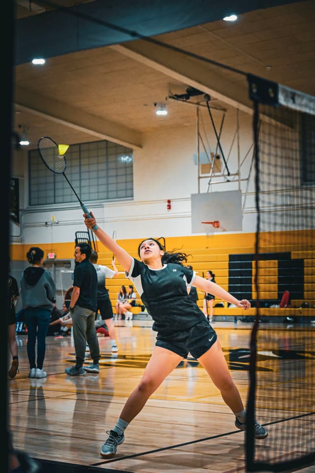 Badminton Action Shot